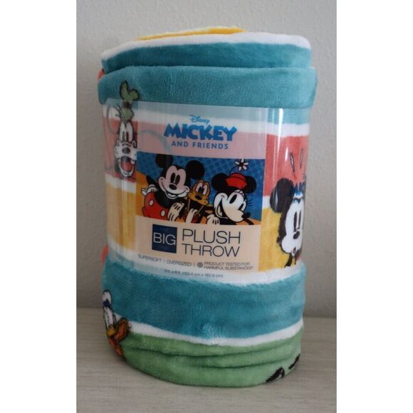 The Big One - Disney Mickey & Friends Super Soft Oversized Plush Throw 5ft x 6ft - Picture 1 of 6